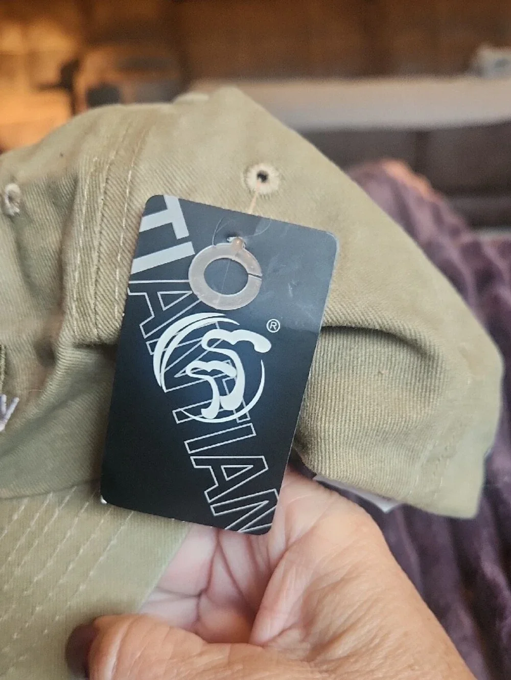 NWT New York City Embroidered Baseball Cap - Olive Green